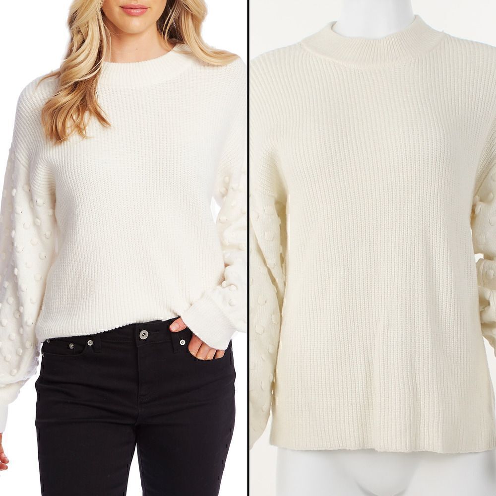 CeCe 3D Polka Dot Sweater